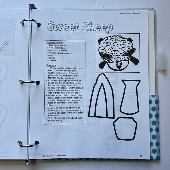 BJU Press Bible Truths 1 A Fathers Care Student Handouts Homeschool Curriculum - Picture 9 of 14